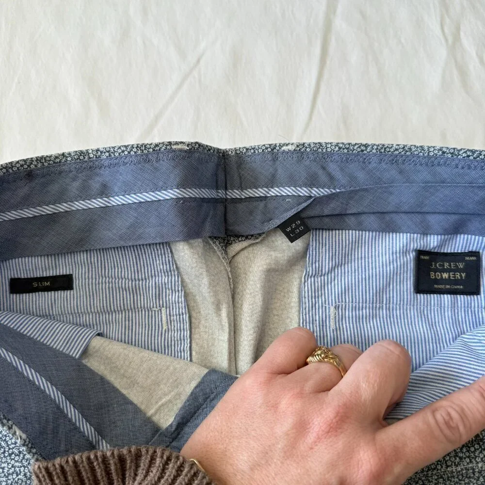 J.Crew Bowery Slim Pattern Chino
